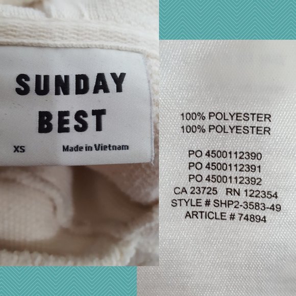 Sunday Best Ivory Teddy Fleece Pullover Lupa Hoodie - Picture 7 of 7